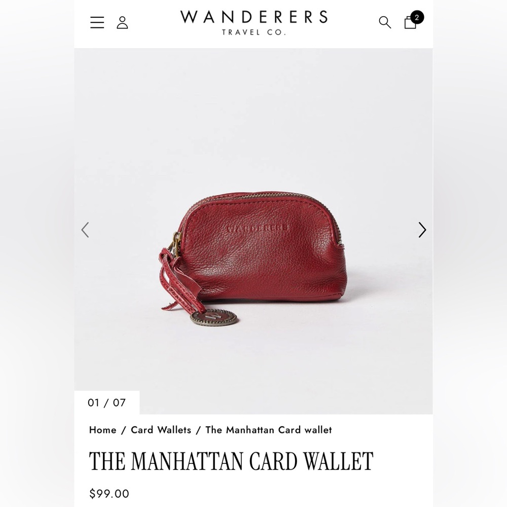 Women's Burgundy Leather Wallet